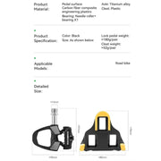 Rockbros Carbon SPD Lock Pedals with Titanium Axle by Habicare