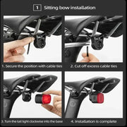 Smart Bicycle Rear Light with Auto Brake Sensing (IPX6 Waterproof) by Habicare