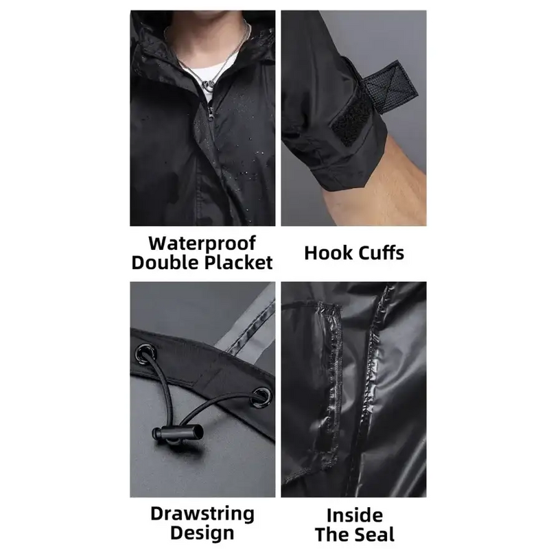 Habicare Waterproof Cycling Raincoat, Breathable Windproof Reflective Waterproof Cycling Raincoat, Breathable Windproof Reflective