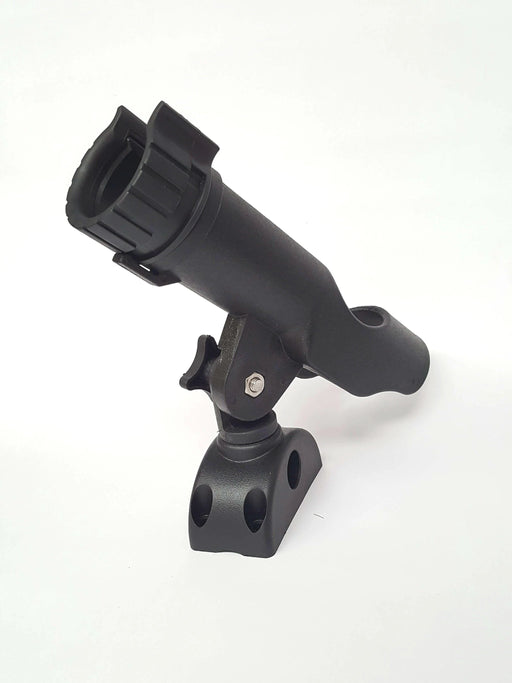 Rod holder - Side or Deck mount - Black, adjustable tube style mount for fishing rods.