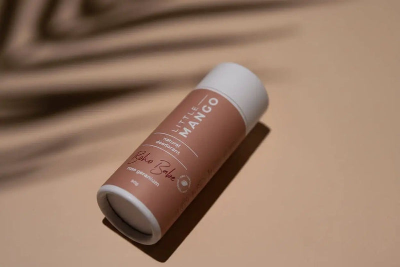 Rose geranium natural deodorant stick by Little Mango Co.
