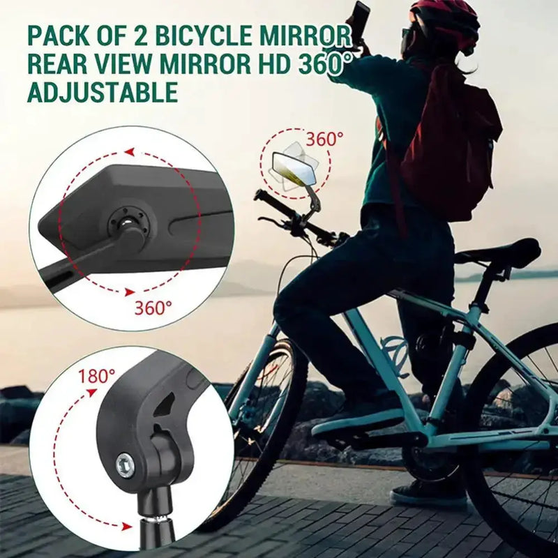 Rotatable Bicycle Handlebar Mirror by Habicare