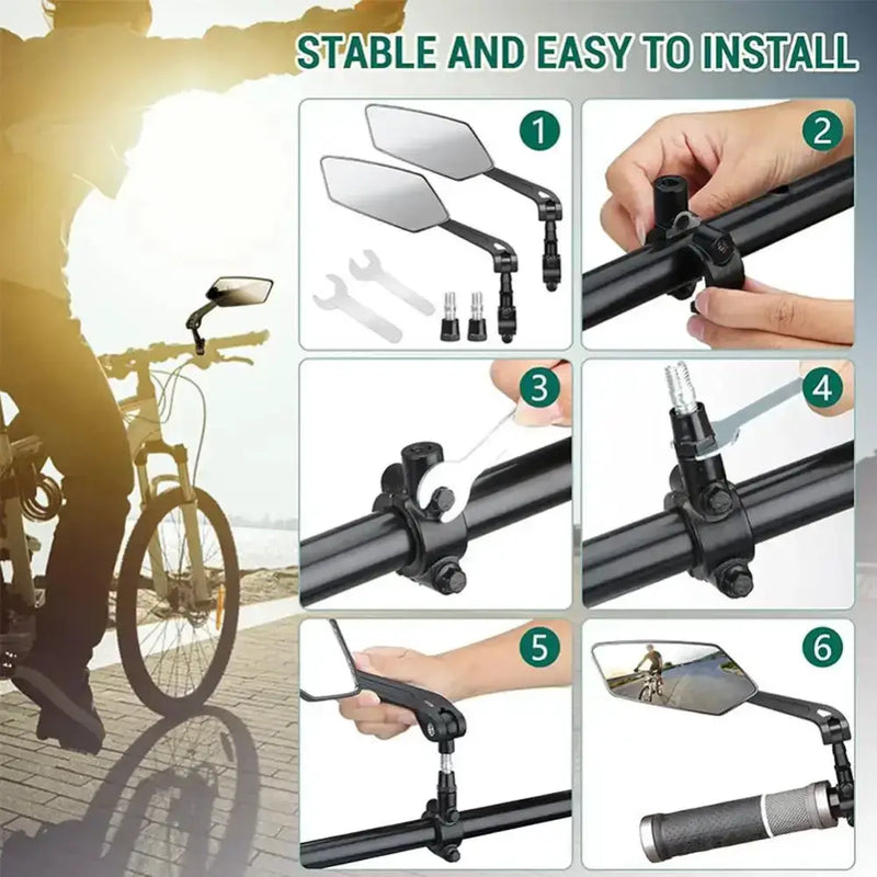 Rotatable Bicycle Handlebar Mirror by Habicare