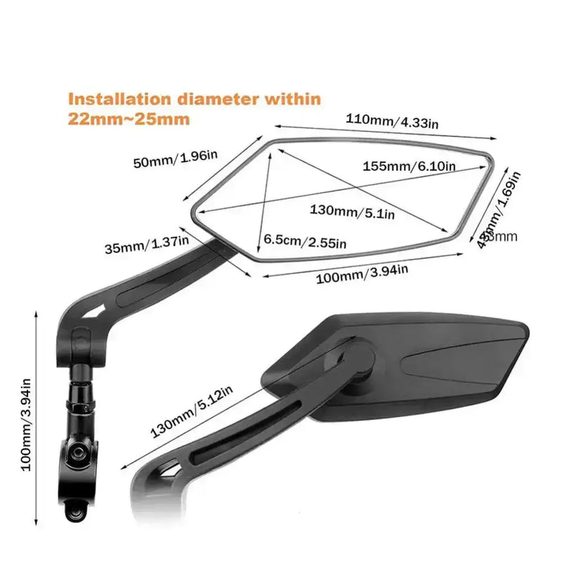 Rotatable Bicycle Handlebar Mirror by Habicare