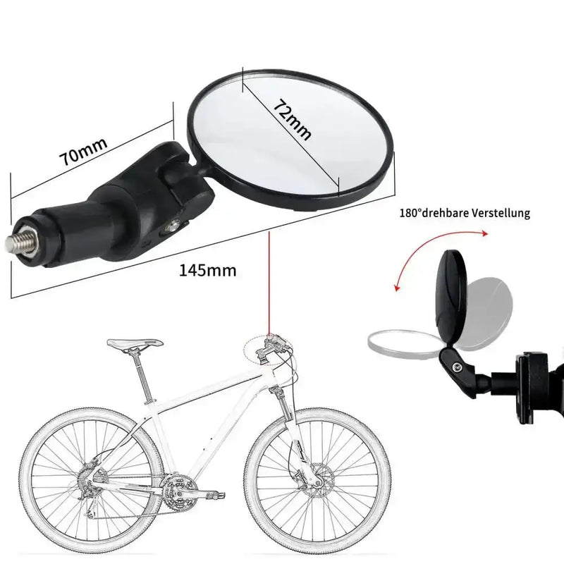 Rotating Bicycle Rearview Mirror (1pc & 2pcs) by Habicare