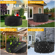 Round Waterproof Patio Furniture Cover – Anti-UV, Windproof (different sizes available) by Habicare
