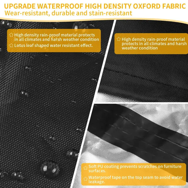 Round Waterproof Patio Furniture Cover – Anti-UV, Windproof (different sizes available) by Habicare