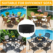 Round Waterproof Patio Furniture Cover – Anti-UV, Windproof (different sizes available) by Habicare