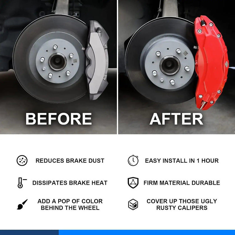 4PCS Caliper Covers Compatible with Tesla Model Y Accessories by salelink.co.nz