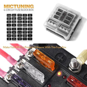 6-Way Blade Fuse Block Box Holder by salelink.co.nz