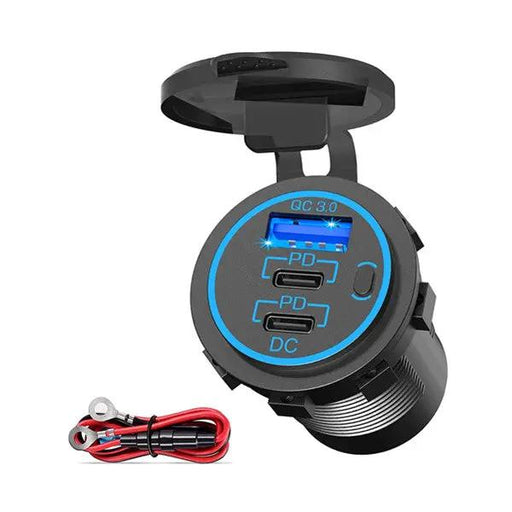 12V USB Outlet Type C Car Charger Socket Fast Charging by salelink.co.nz