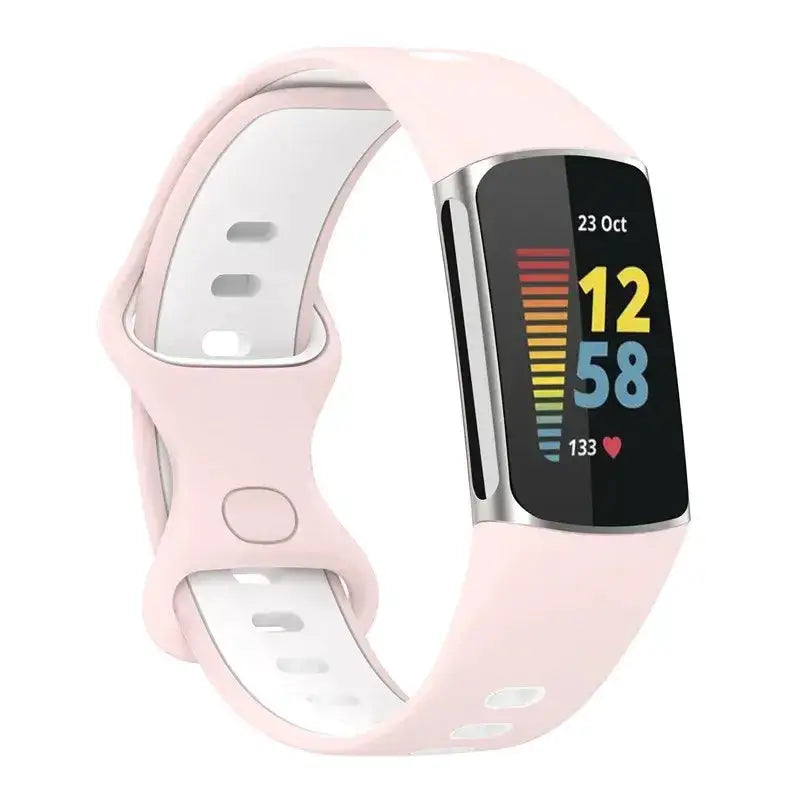 Rubber Sport Strap for the Fitbit Charge 5/6 Series (available in 21 colours) by Habicare