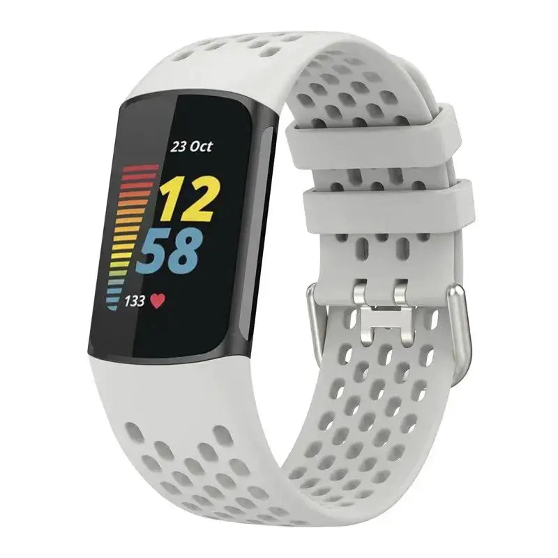 Rubber Sport Strap for the Fitbit Charge 5/6 Series (available in 21 colours) by Habicare