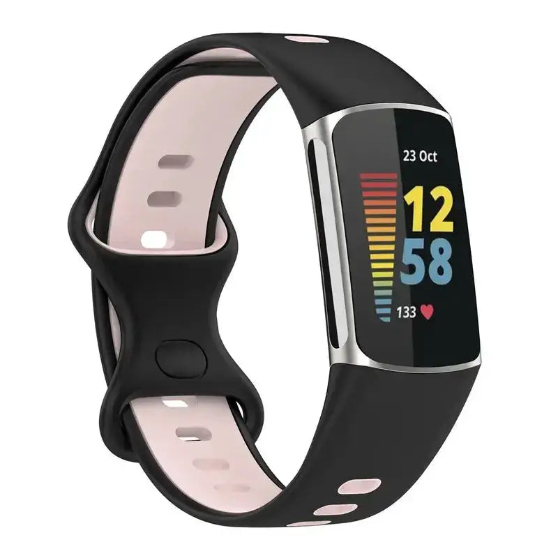 Rubber Sport Strap for the Fitbit Charge 5/6 Series (available in 21 colours) by Habicare