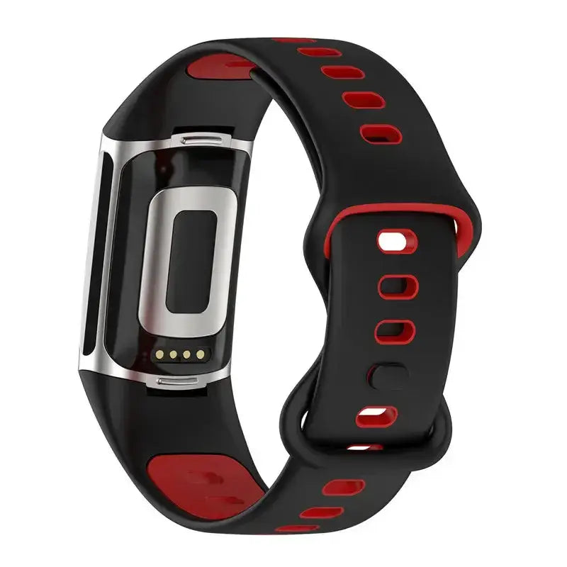 Rubber Sport Strap for the Fitbit Charge 5/6 Series (available in 21 colours) by Habicare