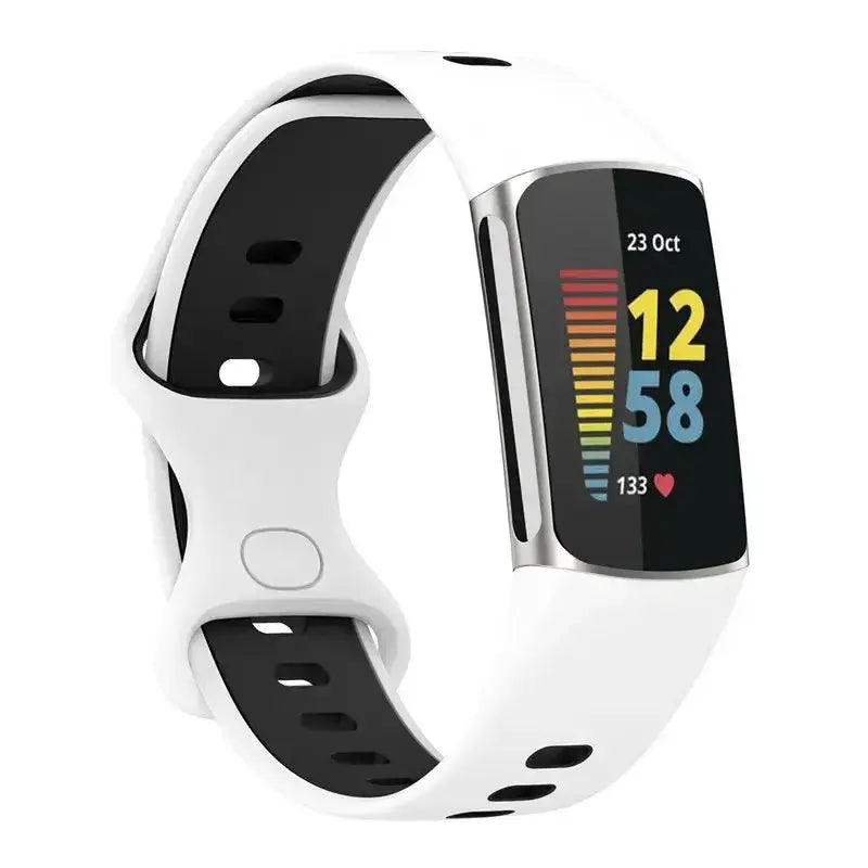 Rubber Sport Strap for the Fitbit Charge 5/6 Series (available in 21 colours) by Habicare