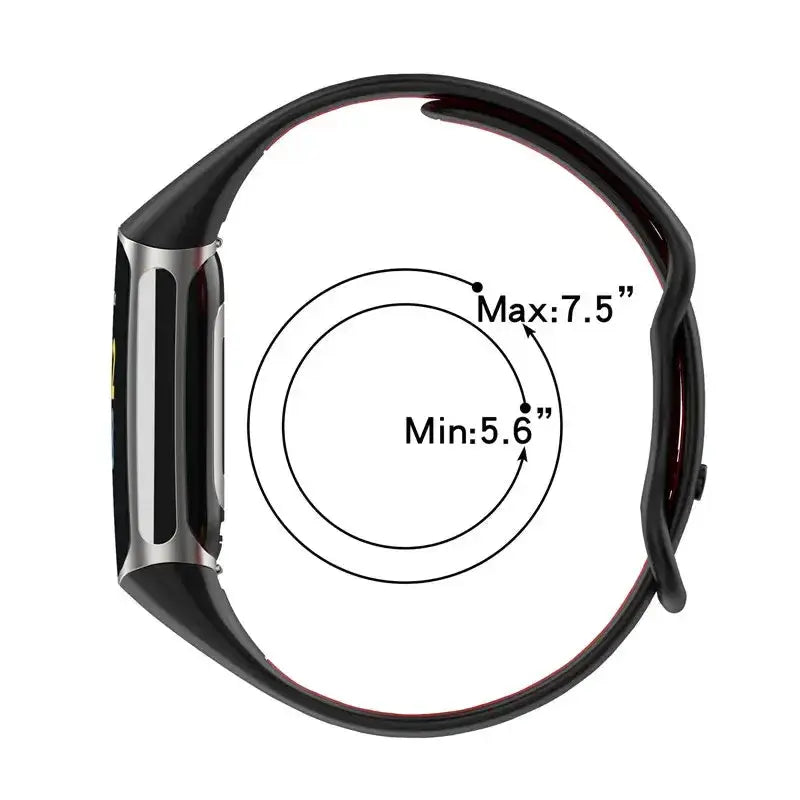 Rubber Sport Strap for the Fitbit Charge 5/6 Series (available in 21 colours) by Habicare