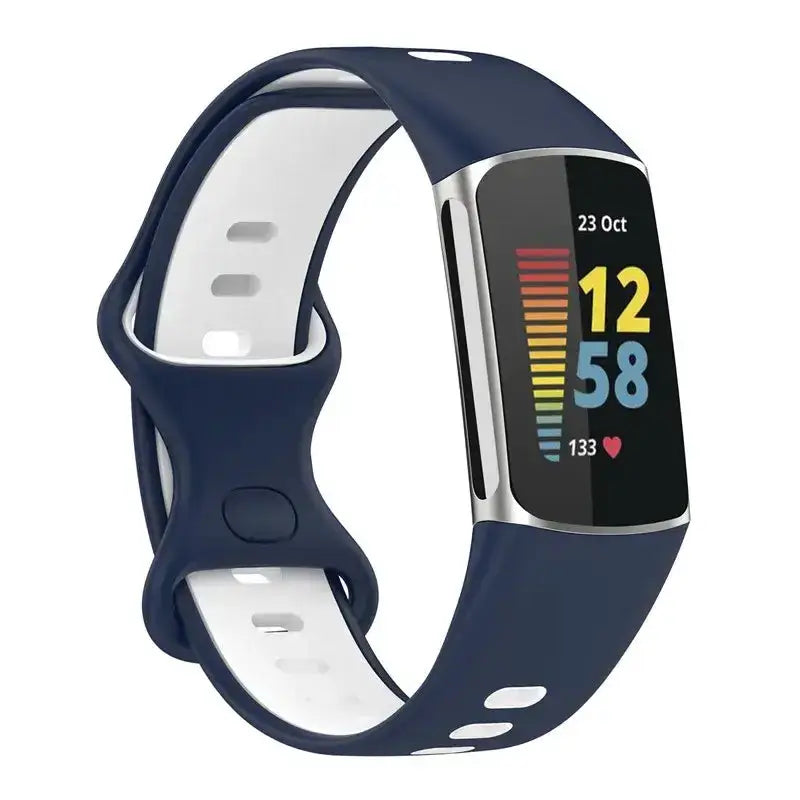 Rubber Sport Strap for the Fitbit Charge 5/6 Series (available in 21 colours) by Habicare