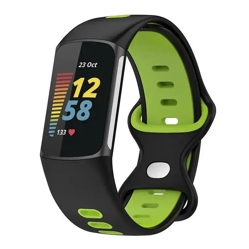 Rubber Sport Strap for the Fitbit Charge 5/6 Series (available in 21 colours) by Habicare