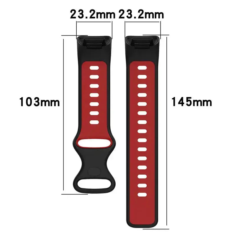 Rubber Sport Strap for the Fitbit Charge 5/6 Series (available in 21 colours) by Habicare