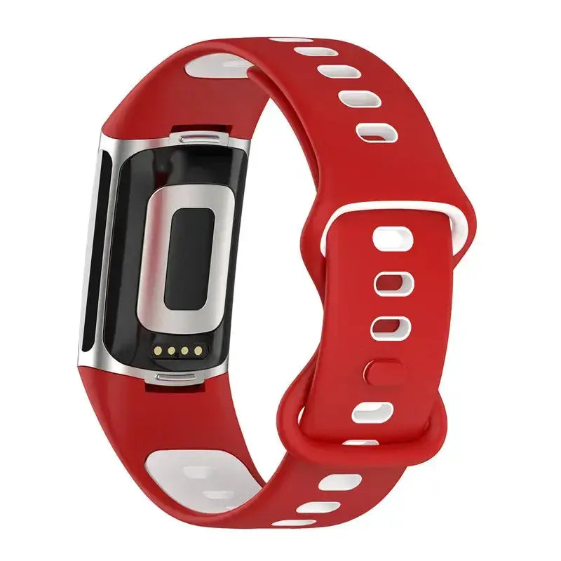 Rubber Sport Strap for the Fitbit Charge 5/6 Series (available in 21 colours) by Habicare