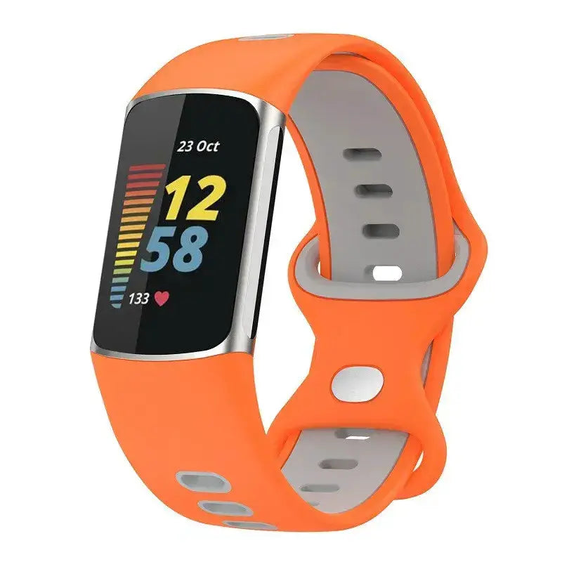 Rubber Sport Strap for the Fitbit Charge 5/6 Series (available in 21 colours) by Habicare