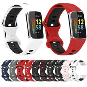 Rubber Sport Strap for the Fitbit Charge 5/6 Series (available in 21 colours) by Habicare