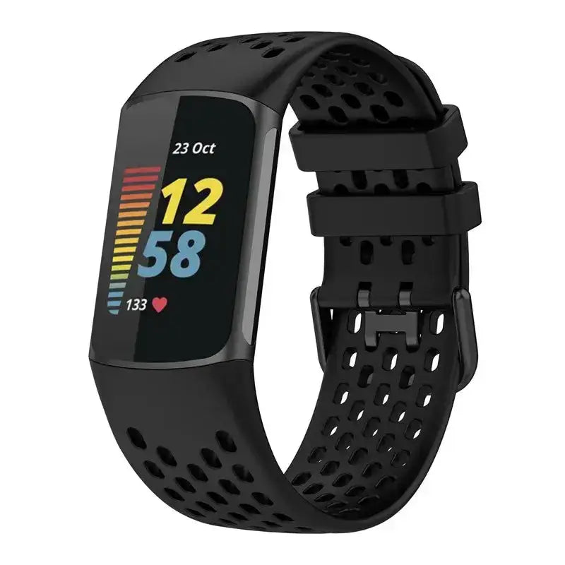 Rubber Sport Strap for the Fitbit Charge 5/6 Series (available in 21 colours) by Habicare