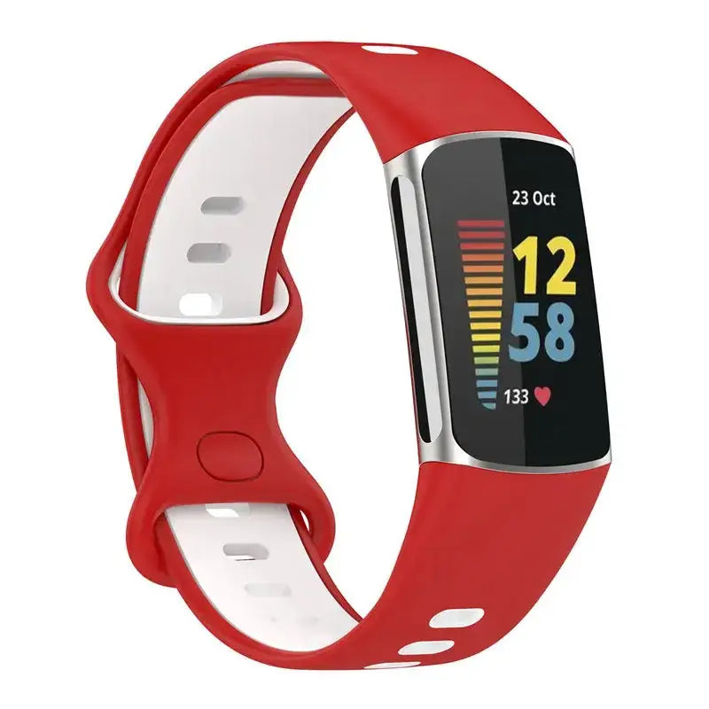 Rubber Sport Strap for the Fitbit Charge 5/6 Series (available in 21 colours) by Habicare