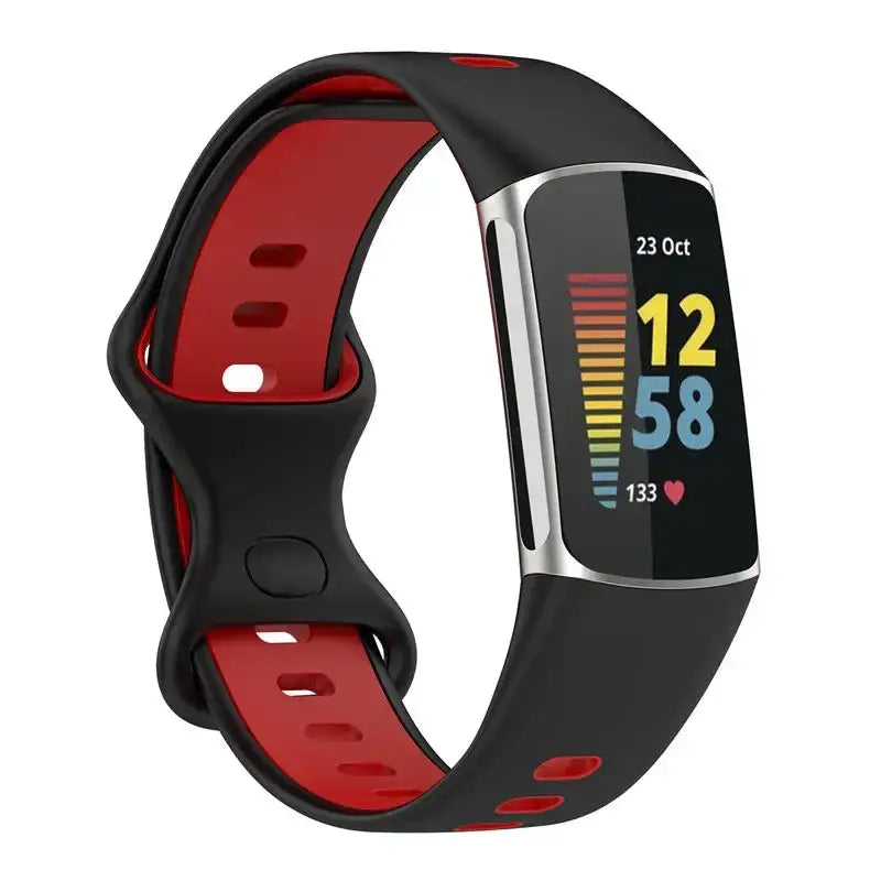 Rubber Sport Strap for the Fitbit Charge 5/6 Series (available in 21 colours) by Habicare