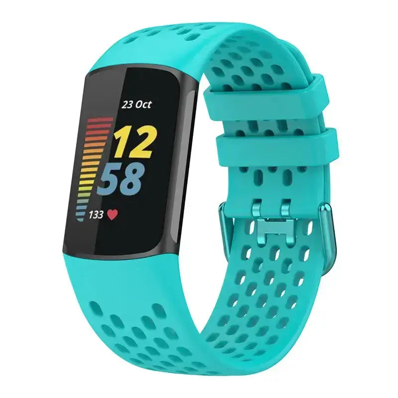 Rubber Sport Strap for the Fitbit Charge 5/6 Series (available in 21 colours) by Habicare