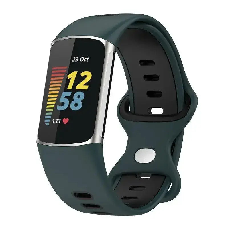 Rubber Sport Strap for the Fitbit Charge 5/6 Series (available in 21 colours) by Habicare
