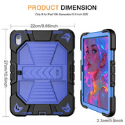 techplus Rugged iPad 10th/11th Gen 10.9" Case – Shockproof Cover Stand & Pencil Holder Rugged iPad 10.9 Case 10th Gen Kickstand Pencil Holder