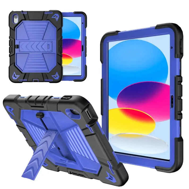 techplus Rugged iPad 10th/11th Gen 10.9" Case – Shockproof Cover Stand & Pencil Holder Rugged iPad 10.9 Case 10th Gen Kickstand Pencil Holder