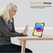techplus Rugged iPad 11th Gen 10.9" Case – Shockproof Cover Stand & Pencil Holder (Orange) TechPlus Rugged iPad 11th Gen 10.9 Case Orange