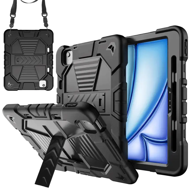 Rugged iPad Pro 11" Case – Heavy-Duty Shockproof Cover,Stand & Pencil Holder by techplus