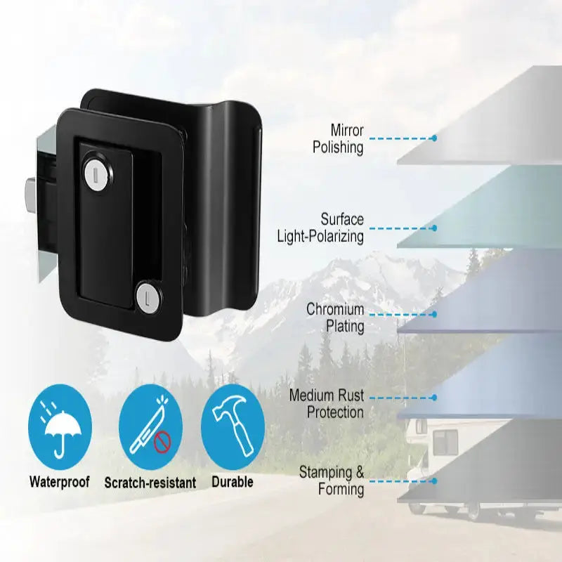 RV / Caravan Entry Door Lock with Deadbolt & Replacement Handle by Habicare