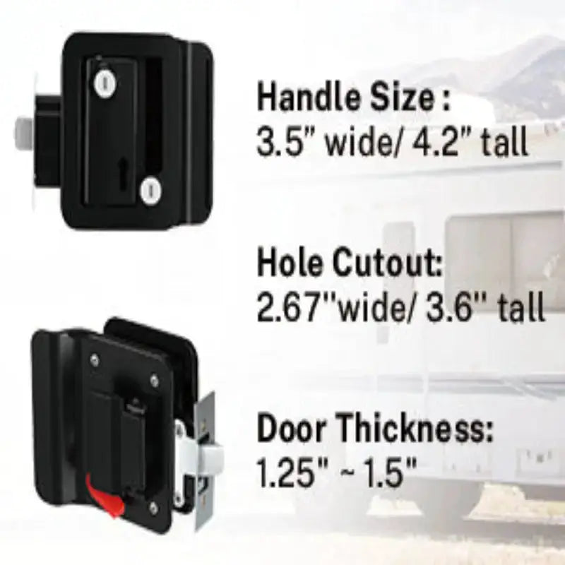 RV / Caravan Entry Door Lock with Deadbolt & Replacement Handle by Habicare