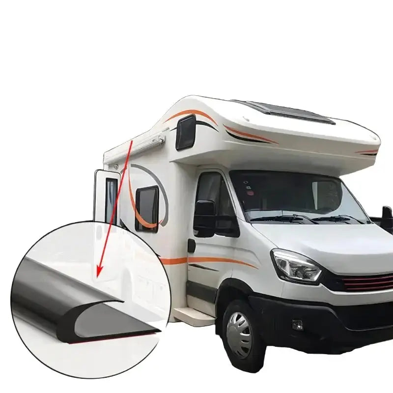 RV / Caravan Roof Rainwater Gutter PVC (available in Black & White) by Habicare