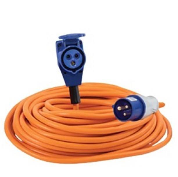 Mains Power Lead 25M Right Angle Connector - Action Outdoors Kiwi