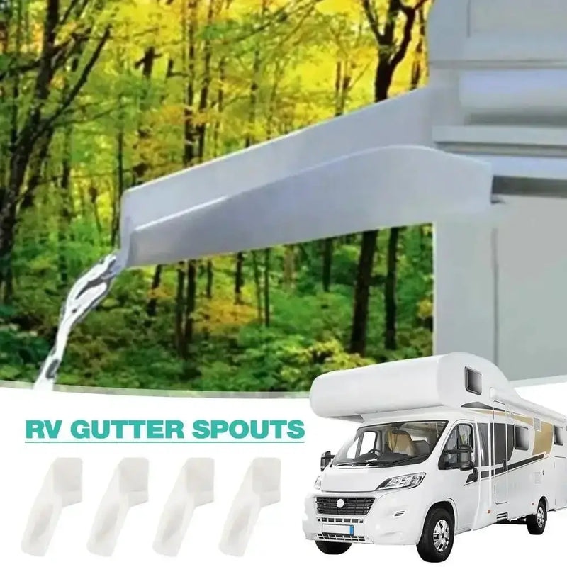 RV Roof Water Channel – Mini Gutter Spouts for RVs and Gazebos by Habicare