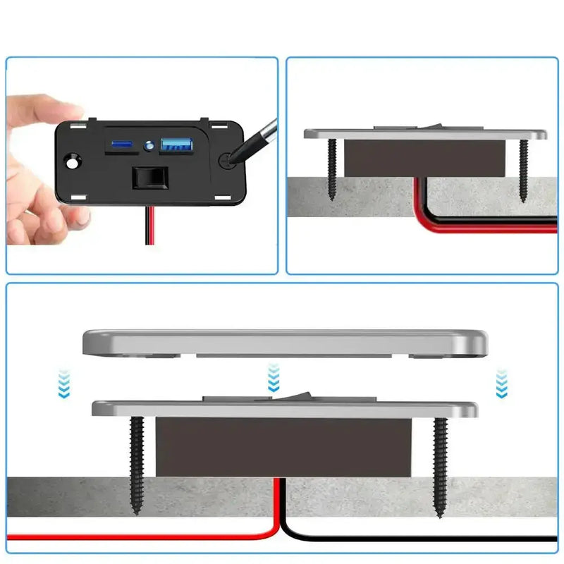 RV USB PD QC3 Fast Charging Outlet (different models available) by Habicare