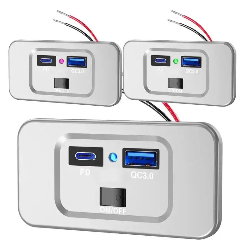 RV USB PD QC3 Fast Charging Outlet (different models available) by Habicare