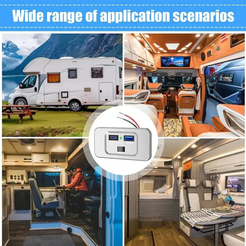 RV USB PD QC3 Fast Charging Outlet (different models available) by Habicare