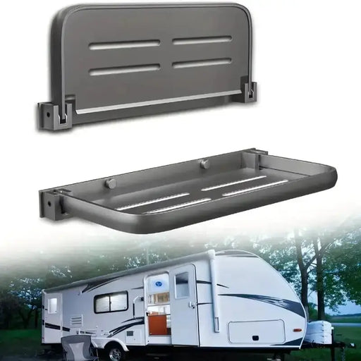 RV Wall-Mount Foldable Aluminum Storage Shelves by Habicare