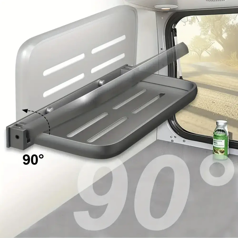 RV Wall-Mount Foldable Aluminum Storage Shelves by Habicare