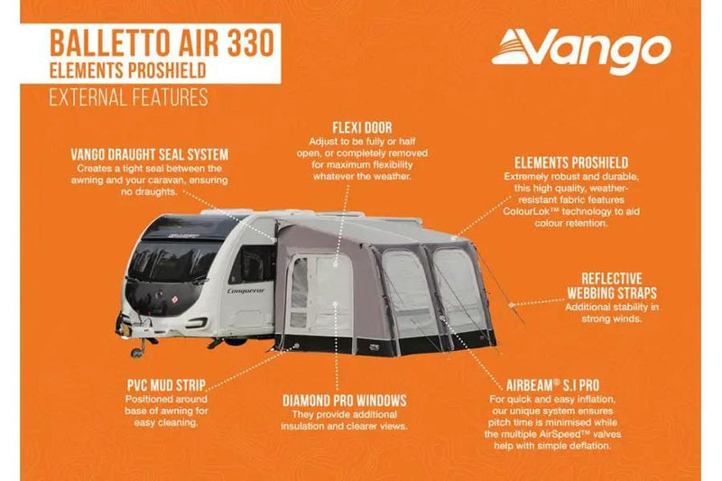 Vango Inflatable Awning Vango Balletto Elements Pro 330 Inflatable Awning With Carpet Vango Balletto Elements Pro 330 Inflatable Awning