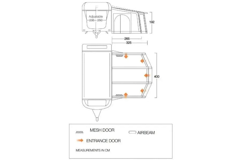 Vango Inflatable Awning Vango Tuscany 400 Elements ProShield Inflatable Awning Vango Tuscany 400 Elements ProShield Inflatable Awning