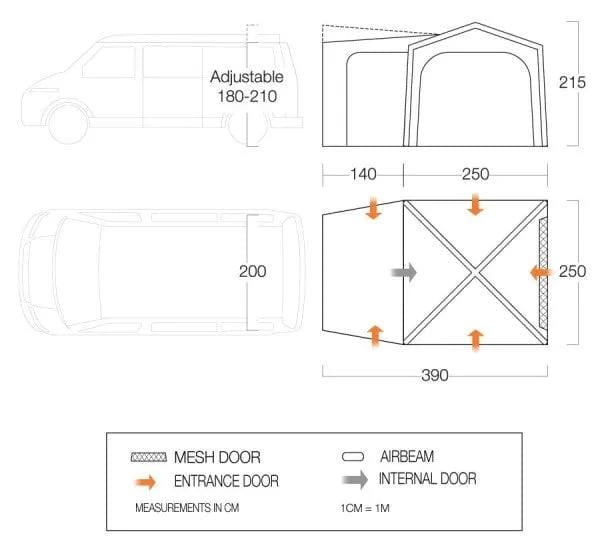Vango Drive Away Awning Vango Tailgate AirHub Inflatable Drive Away Awning For Cars Vango Tailgate AirHub Inflatable Drive Away Awning