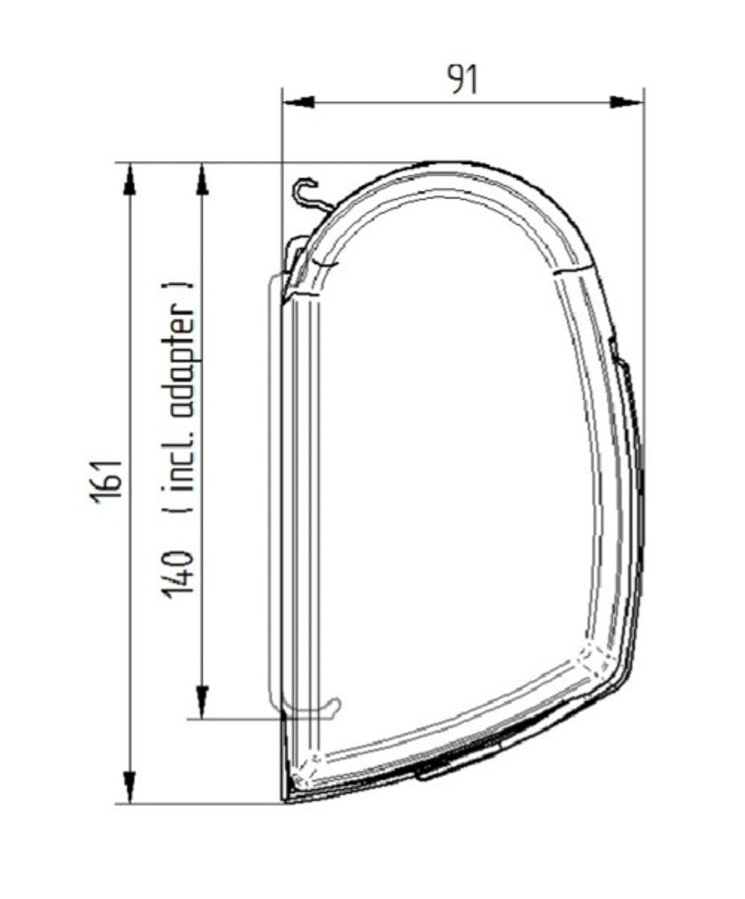 Thule 5200 Awning 2.62m Long x 2.0m Reach Mystic Grey